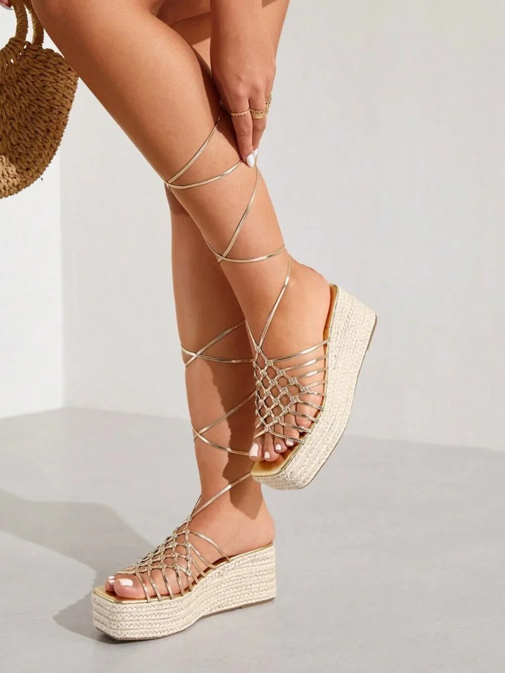 Gold Bohemian Women's Sandals Vacation Party Chic Disco Night Out